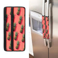 Pastel Pink Pineapple Pattern Print Refrigerator Handle Covers