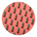 Pastel Pink Pineapple Pattern Print Round Blanket