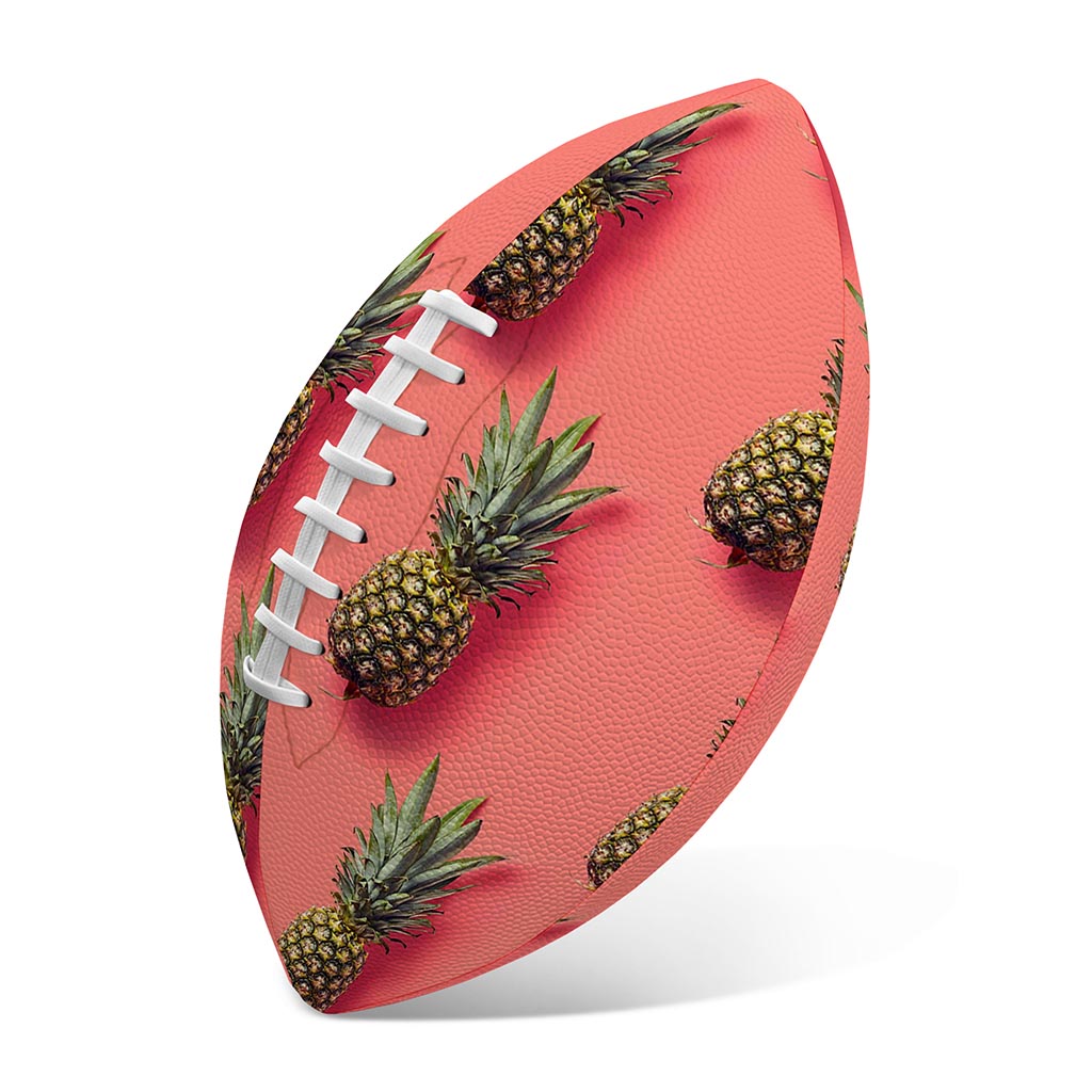 Pastel Pink Pineapple Pattern Print Rugby Ball