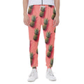 Pastel Pink Pineapple Pattern Print Joggers
