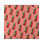 Pastel Pink Pineapple Pattern Print Silk Bandana