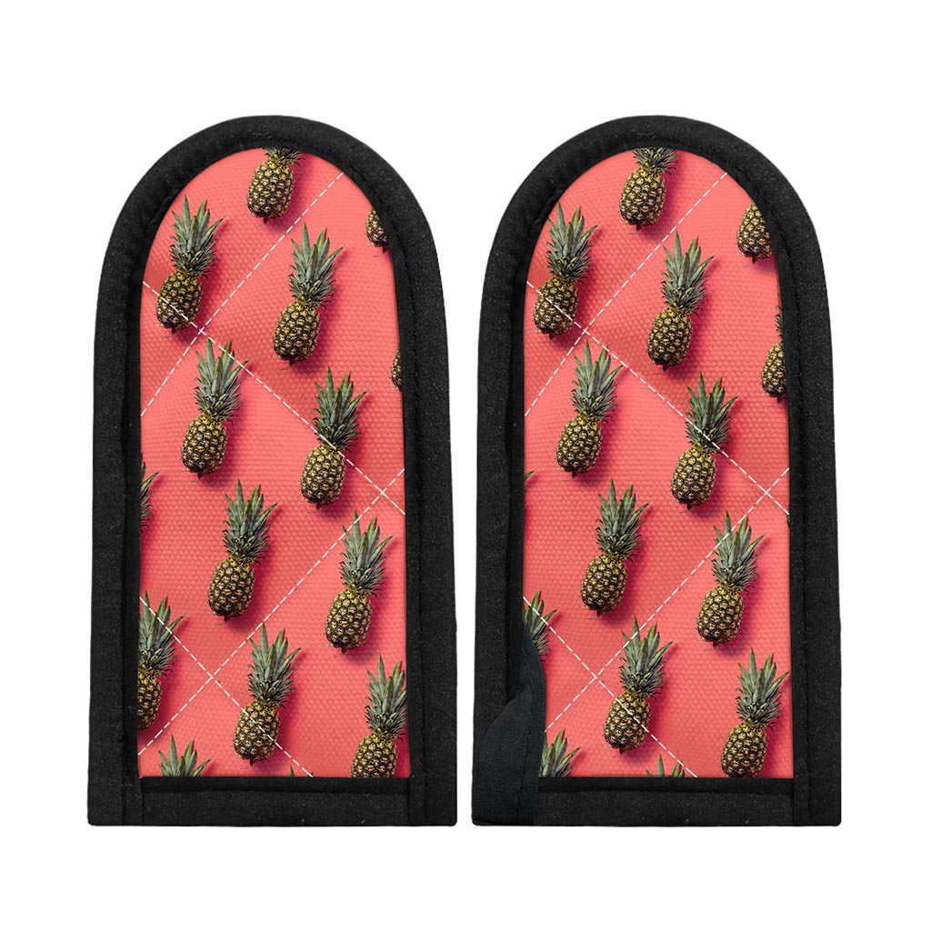 Pastel Pink Pineapple Pattern Print Skillet Handle Cover