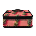 Pastel Pink Pineapple Pattern Print Small Lunch Bag
