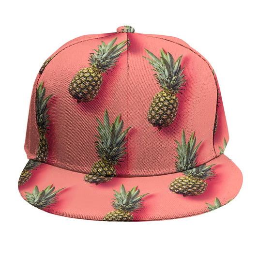 Pastel Pink Pineapple Pattern Print Snapback Cap