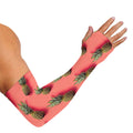 Pastel Pink Pineapple Pattern Print Sun Protection Arm Sleeves