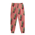 Pastel Pink Pineapple Pattern Print Sweatpants