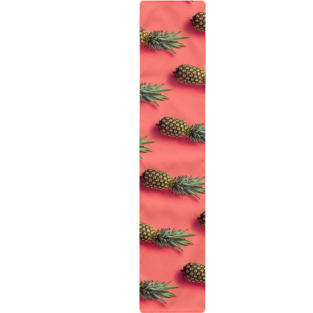 Pastel Pink Pineapple Pattern Print Table Runner