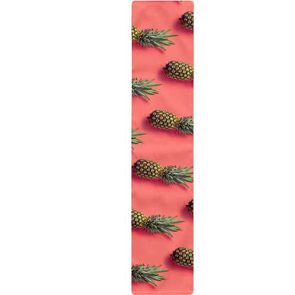 Pastel Pink Pineapple Pattern Print Table Runner