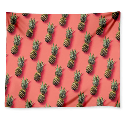 Pastel Pink Pineapple Pattern Print Tapestry