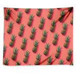 Pastel Pink Pineapple Pattern Print Tapestry