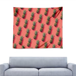 Pastel Pink Pineapple Pattern Print Tapestry