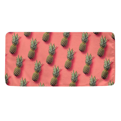 Pastel Pink Pineapple Pattern Print Towel