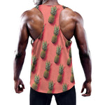 Pastel Pink Pineapple Pattern Print Training Tank Top