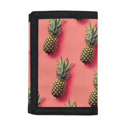 Pastel Pink Pineapple Pattern Print Trifold Wallet