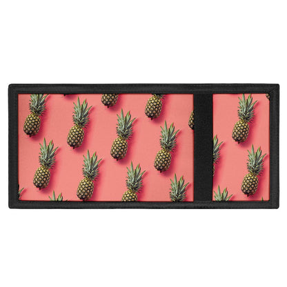 Pastel Pink Pineapple Pattern Print Trifold Wallet