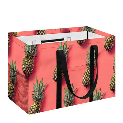 Pastel Pink Pineapple Pattern Print Utility Tote Bag