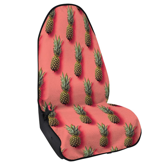 Pastel Pink Pineapple Pattern Print Waterproof Car Seat Cover