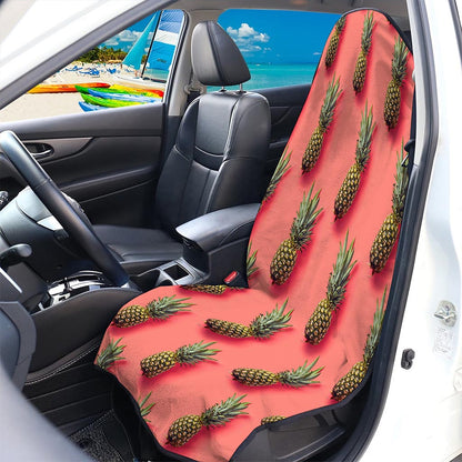 Pastel Pink Pineapple Pattern Print Waterproof Car Seat Cover