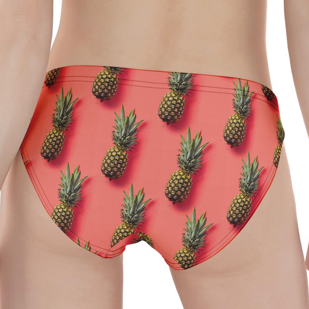 Pastel Pink Pineapple Pattern Print Women's Panties