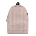 Pastel Pink Tattersall Pattern Print School Backpack