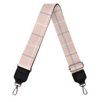 Pastel Pink Tattersall Pattern Print Bag Strap