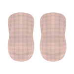 Pastel Pink Tattersall Pattern Print Bar Stool Covers