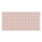 Pastel Pink Tattersall Pattern Print Beach Towel