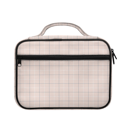 Pastel Pink Tattersall Pattern Print Briefcase Bible Bag