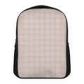 Pastel Pink Tattersall Pattern Print Casual Backpack