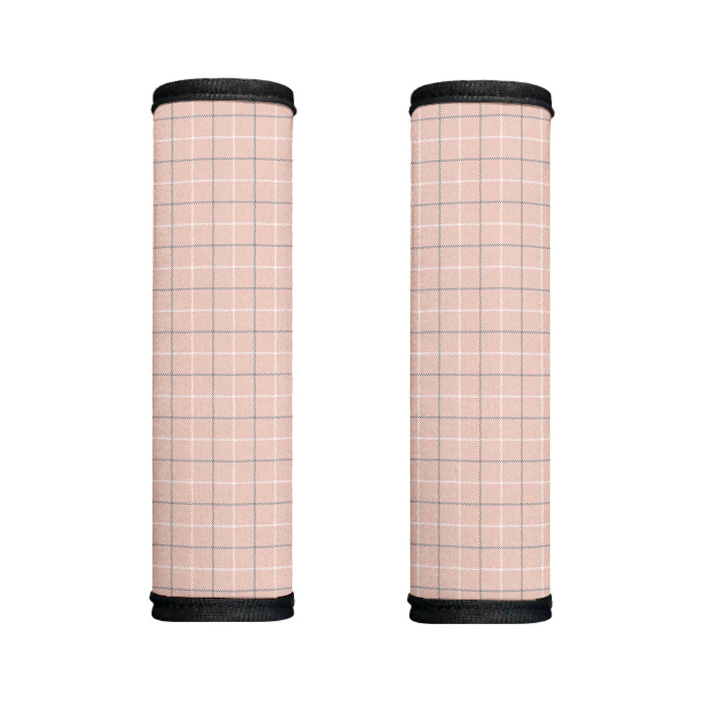 Pastel Pink Tattersall Pattern Print Handle Covers