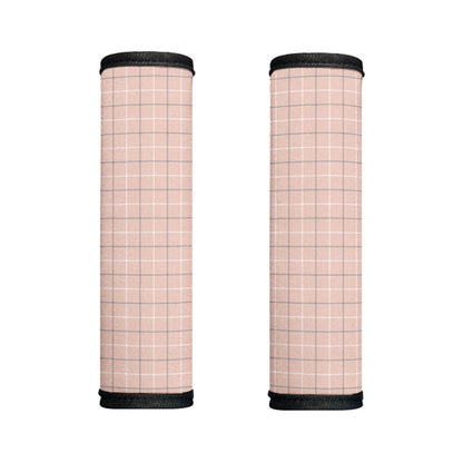 Pastel Pink Tattersall Pattern Print Handle Covers