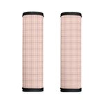 Pastel Pink Tattersall Pattern Print Handle Covers