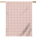 Pastel Pink Tattersall Pattern Print House Flag
