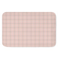 Pastel Pink Tattersall Pattern Print Indoor Door Mat