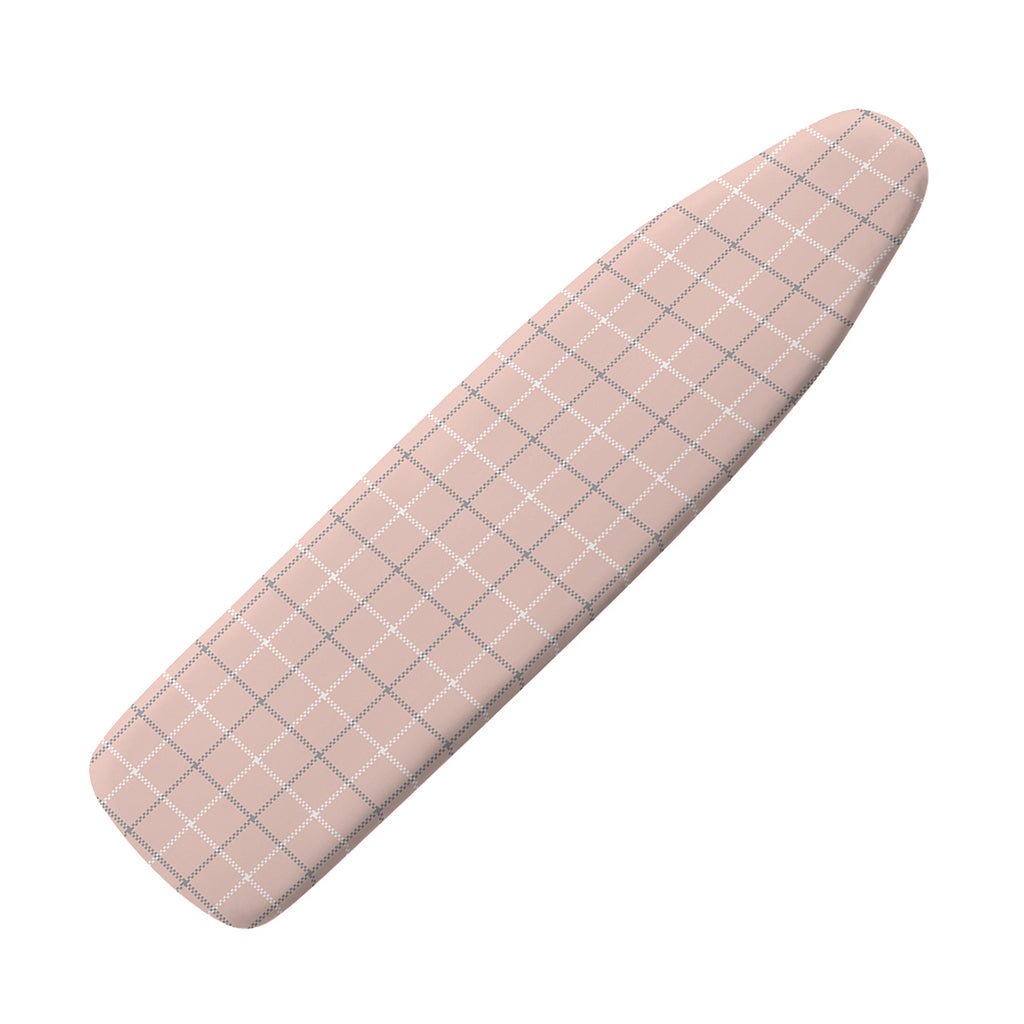 Pastel Pink Tattersall Pattern Print Ironing Board Cover