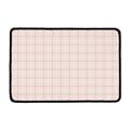 Pastel Pink Tattersall Pattern Print Kitchen Mat