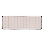 Pastel Pink Tattersall Pattern Print Long Kitchen Mat
