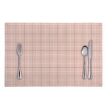 Pastel Pink Tattersall Pattern Print Placemat