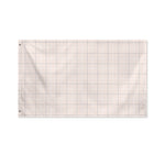Pastel Pink Tattersall Pattern Print Polyester Flag