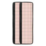 Pastel Pink Tattersall Pattern Print Refrigerator Handle Covers
