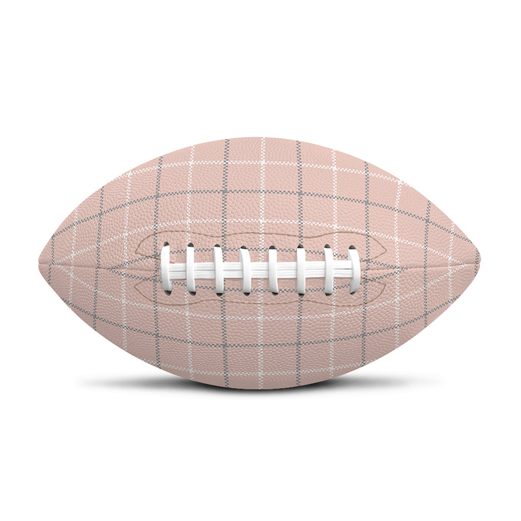 Pastel Pink Tattersall Pattern Print Rugby Ball