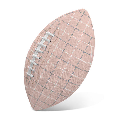 Pastel Pink Tattersall Pattern Print Rugby Ball