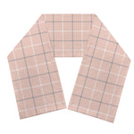 Pastel Pink Tattersall Pattern Print Scarf
