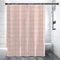 Pastel Pink Tattersall Pattern Print Shower Curtain