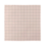 Pastel Pink Tattersall Pattern Print Silk Bandana