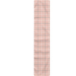 Pastel Pink Tattersall Pattern Print Table Runner