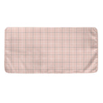 Pastel Pink Tattersall Pattern Print Towel