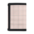 Pastel Pink Tattersall Pattern Print Trifold Wallet