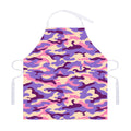 Pastel Purple Camouflage Print Adjustable Apron