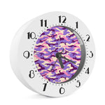 Pastel Purple Camouflage Print Alarm Clock
